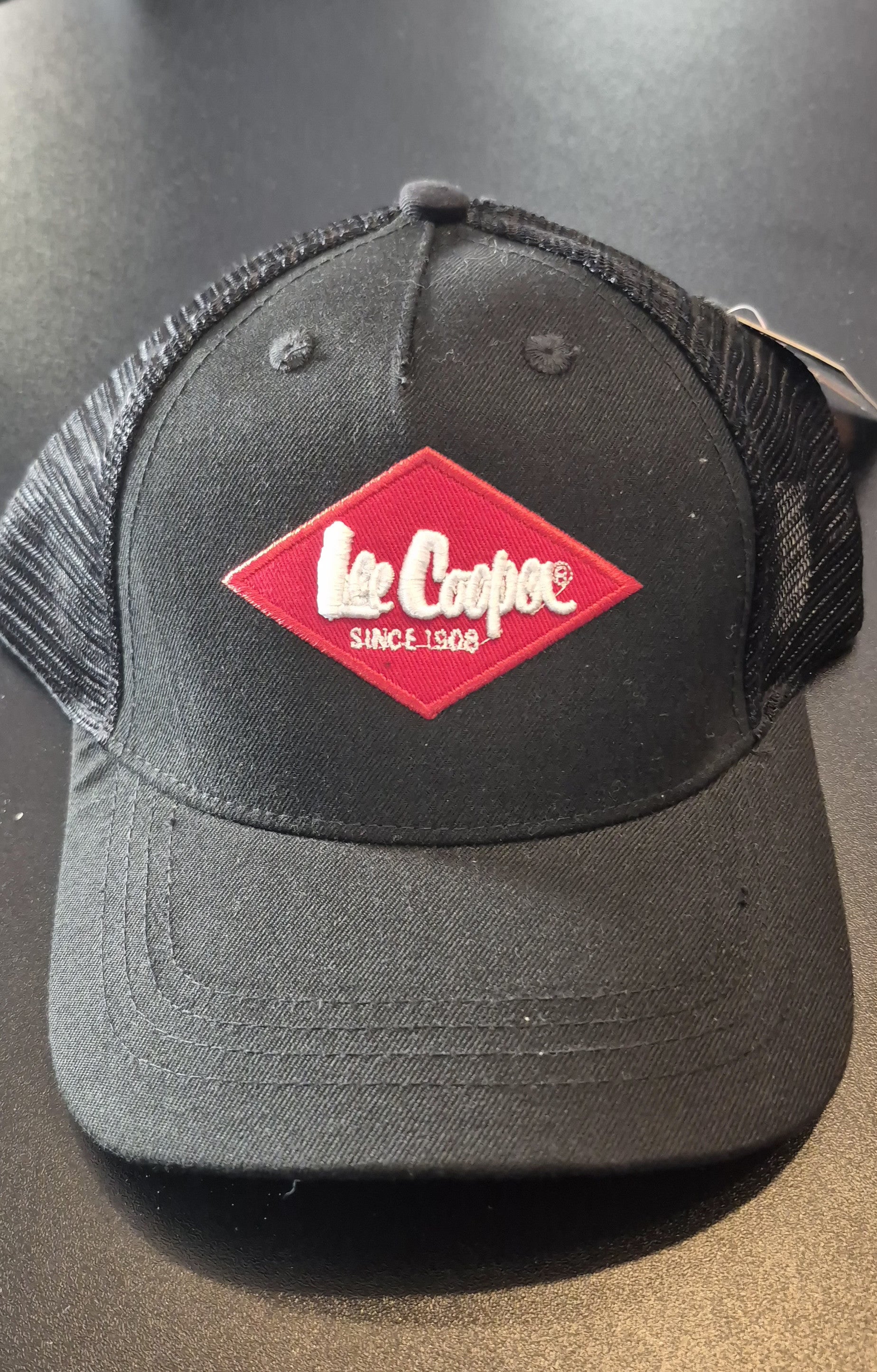 Lee Cooper Vintage Mütze Schwarz – Größe Verstellbar
