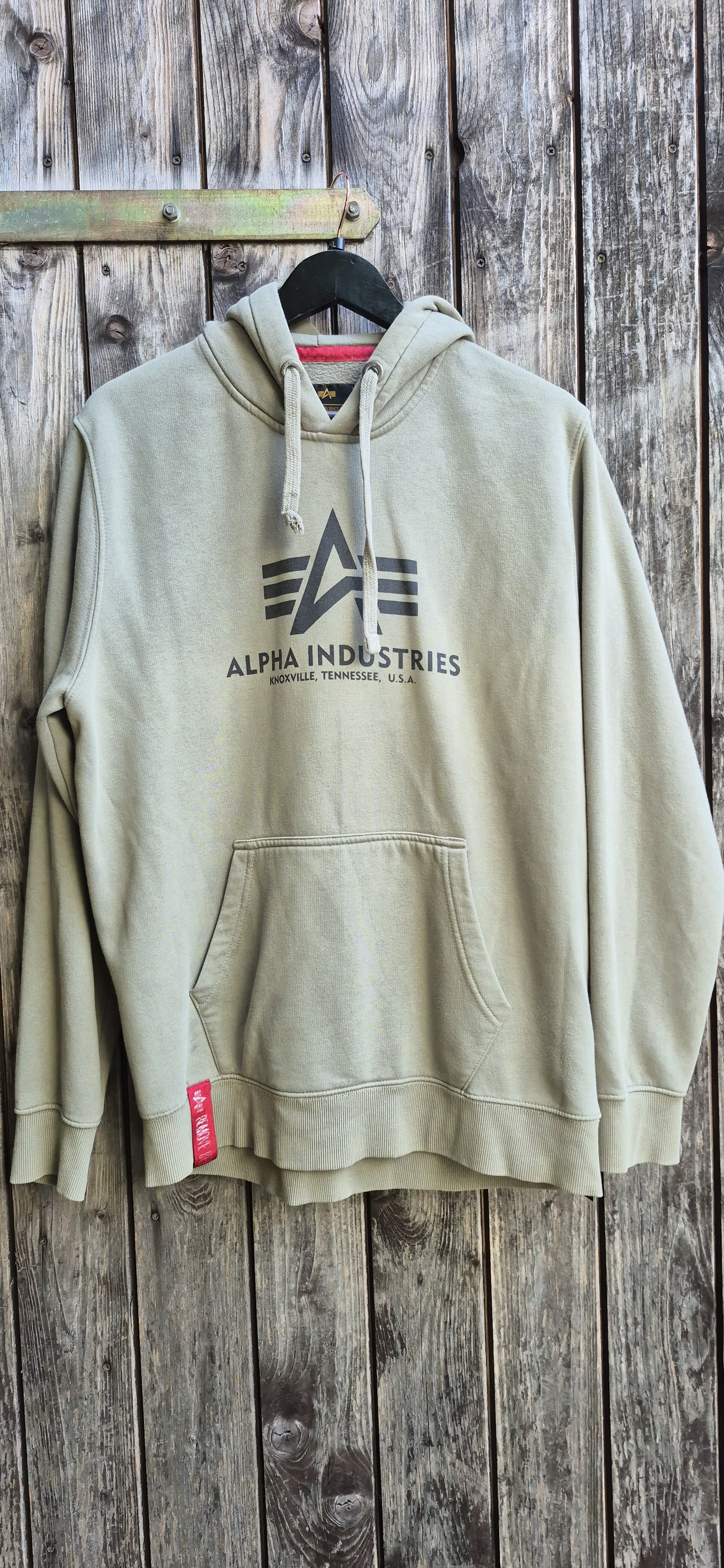 Alpha Industries Vintage Hoodie Khaki – Größe XL