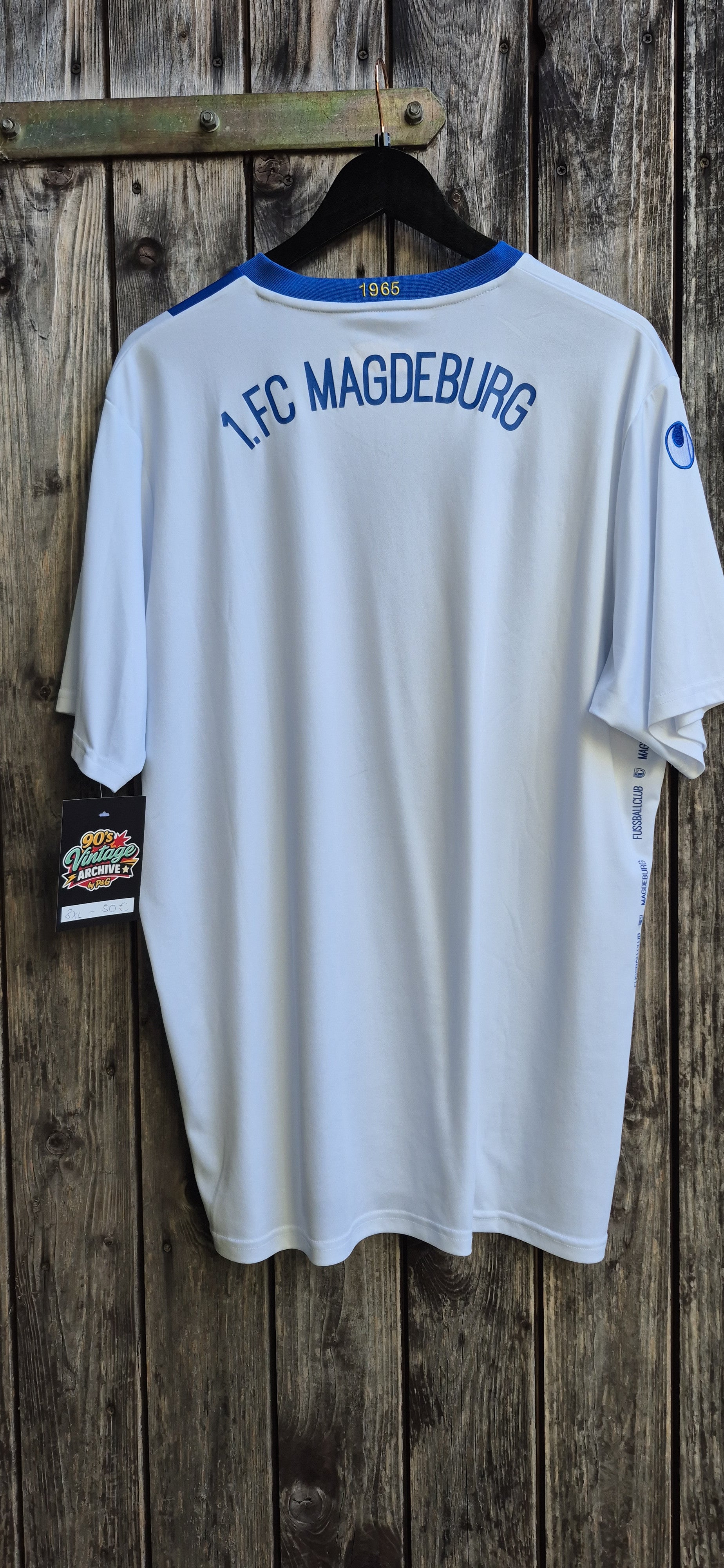 1.FC Magdeburg Vintage Trikot Weiss – Größe 3XL