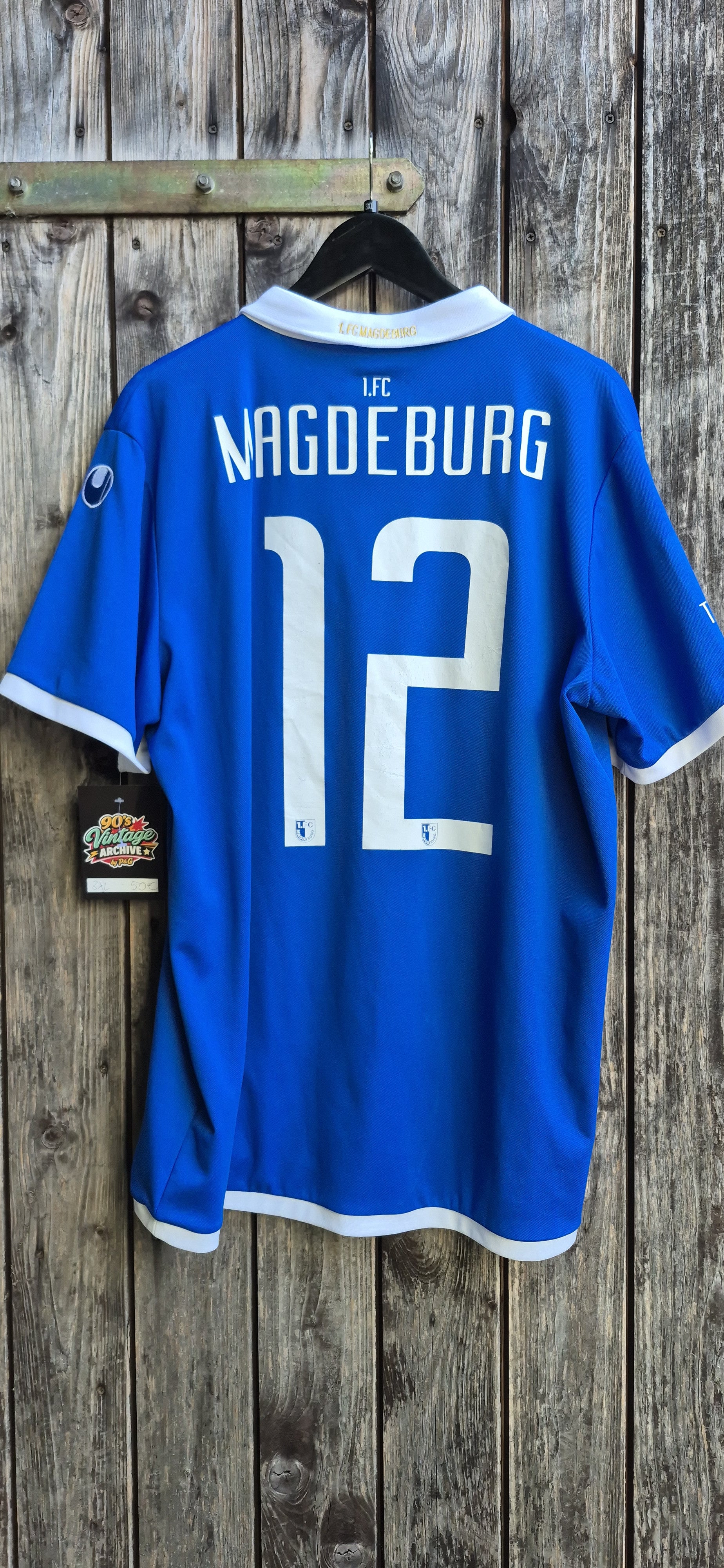 1.FC Magdeburg Vintage Trikot Blau – Größe 3XL