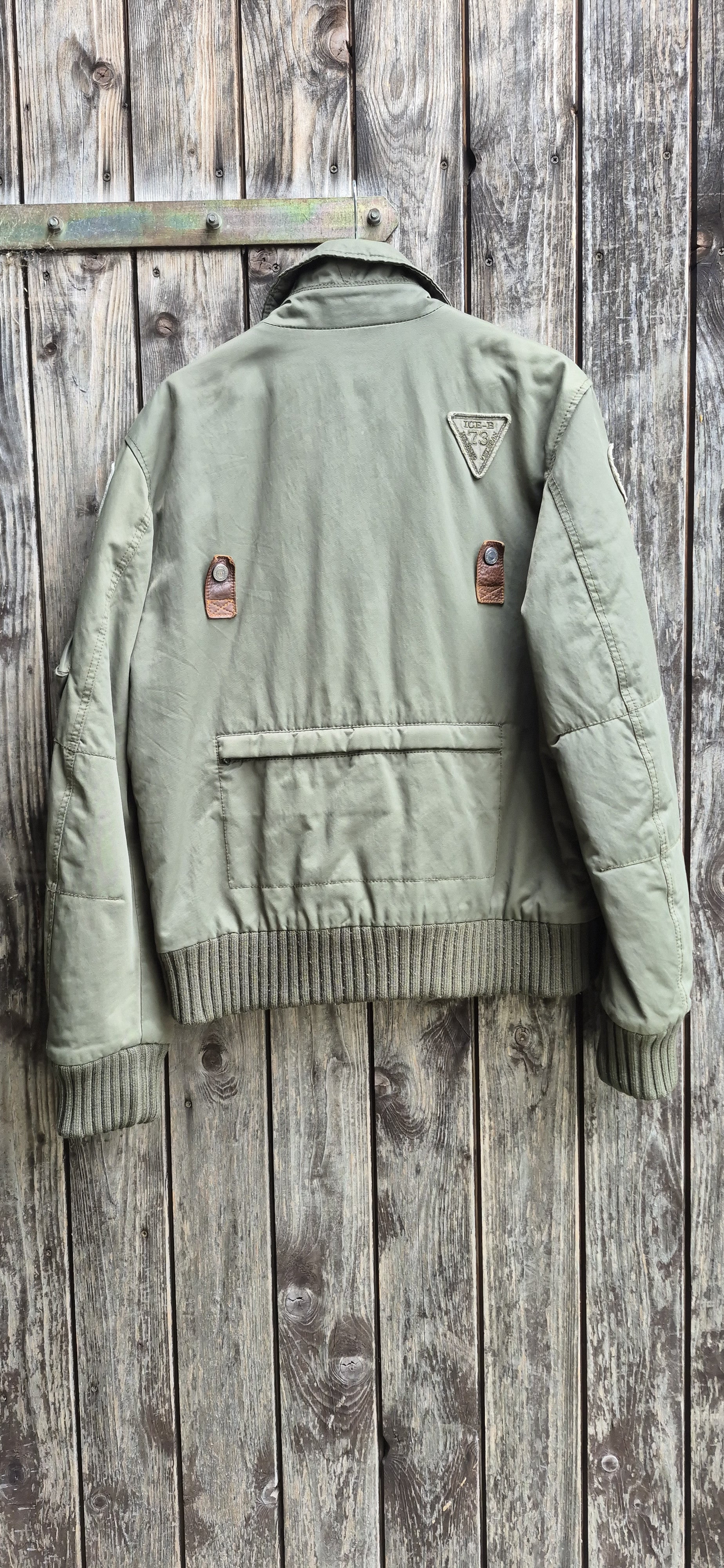 Iceberg Vintage Fliegerjacke Olivgrün – Größe XL
