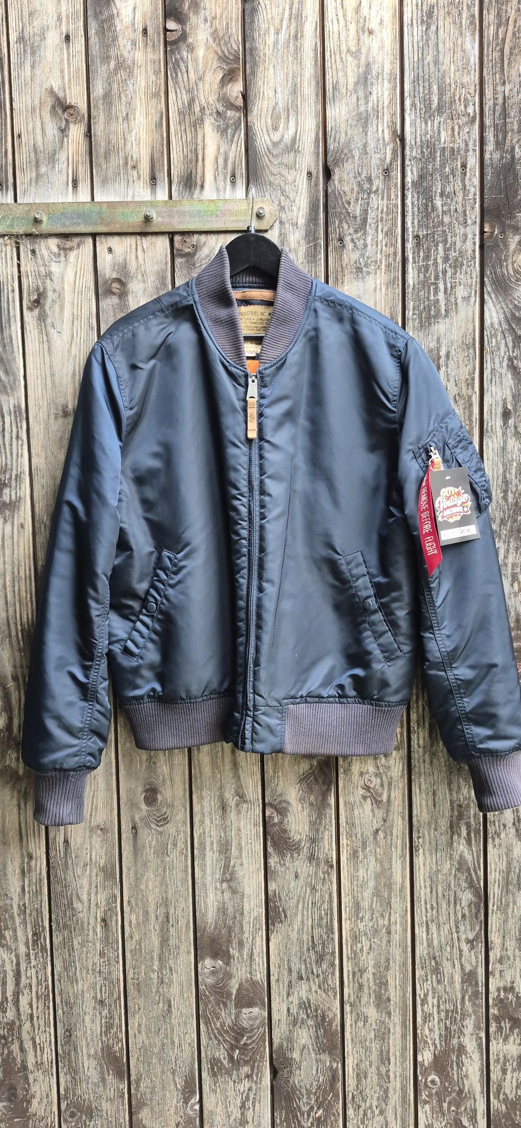 Alpha Industries Vintage Bomberjacke Navy – Größe XL