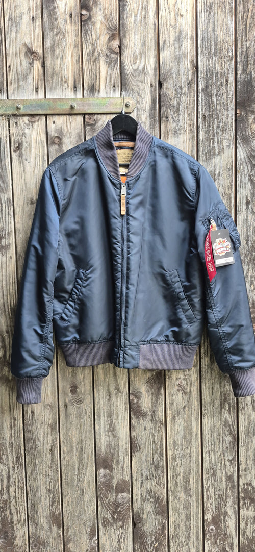 Alpha Industries Vintage Bomberjacke Navy – Größe XL