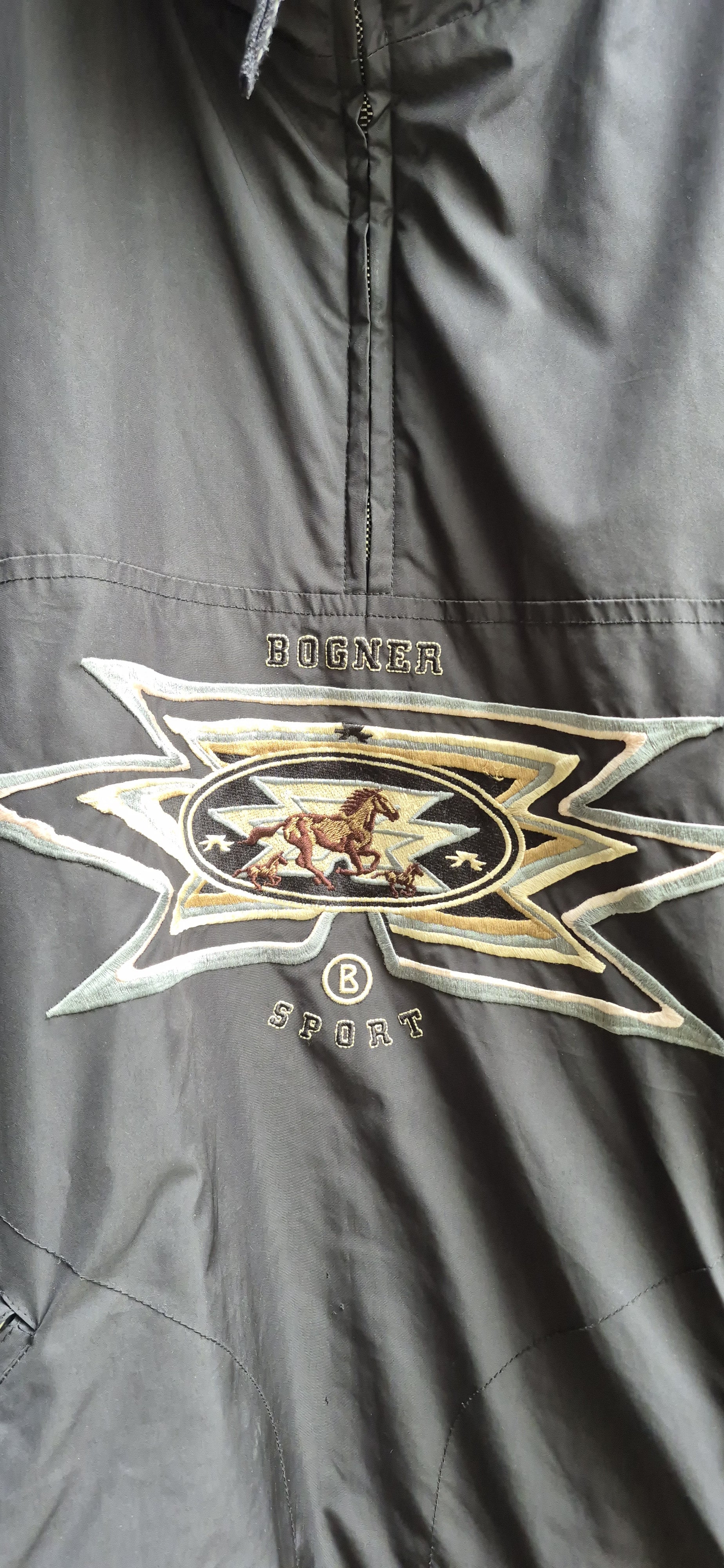 Bogner Vintage Windbreaker Schwarz – Größe L