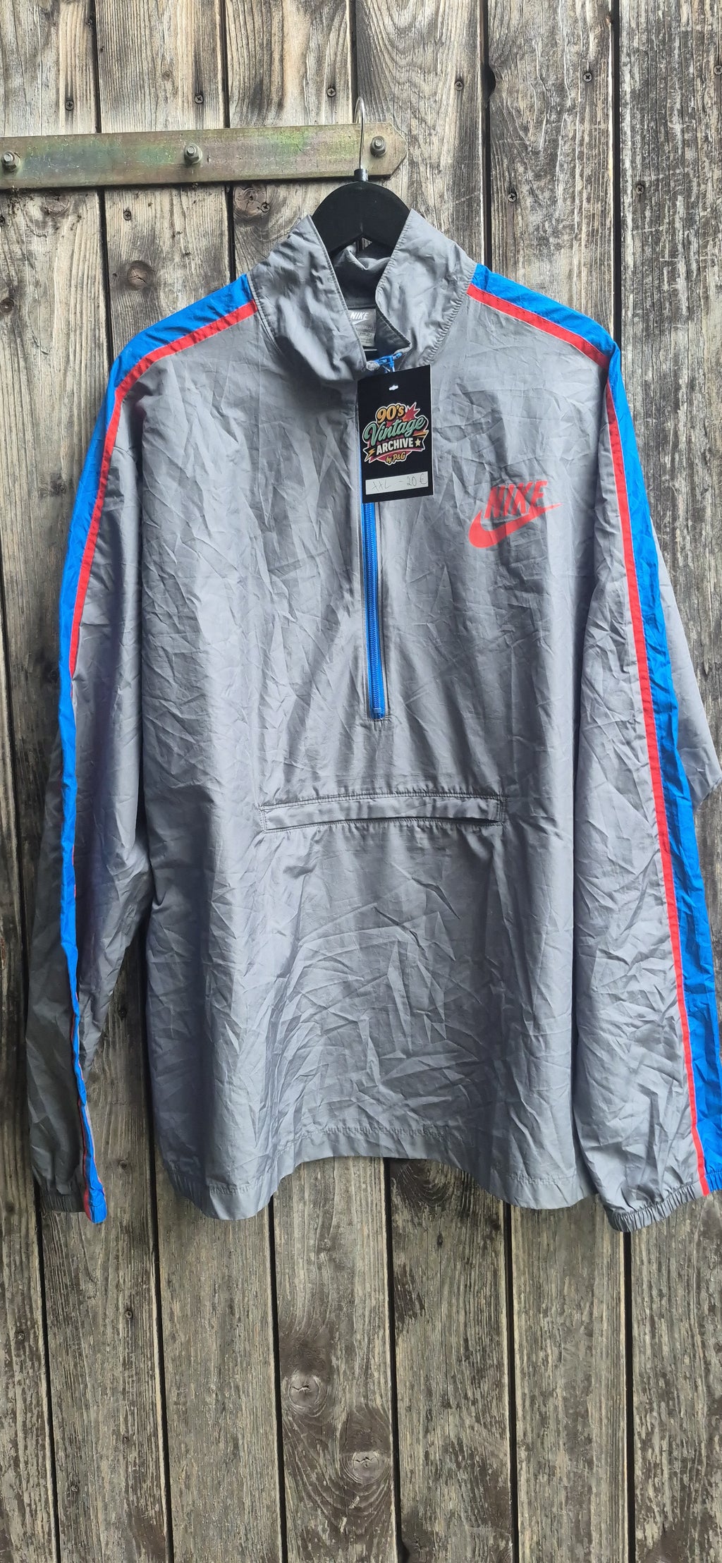 Nike Vintage Trainingsjacke Grau – Bild 1