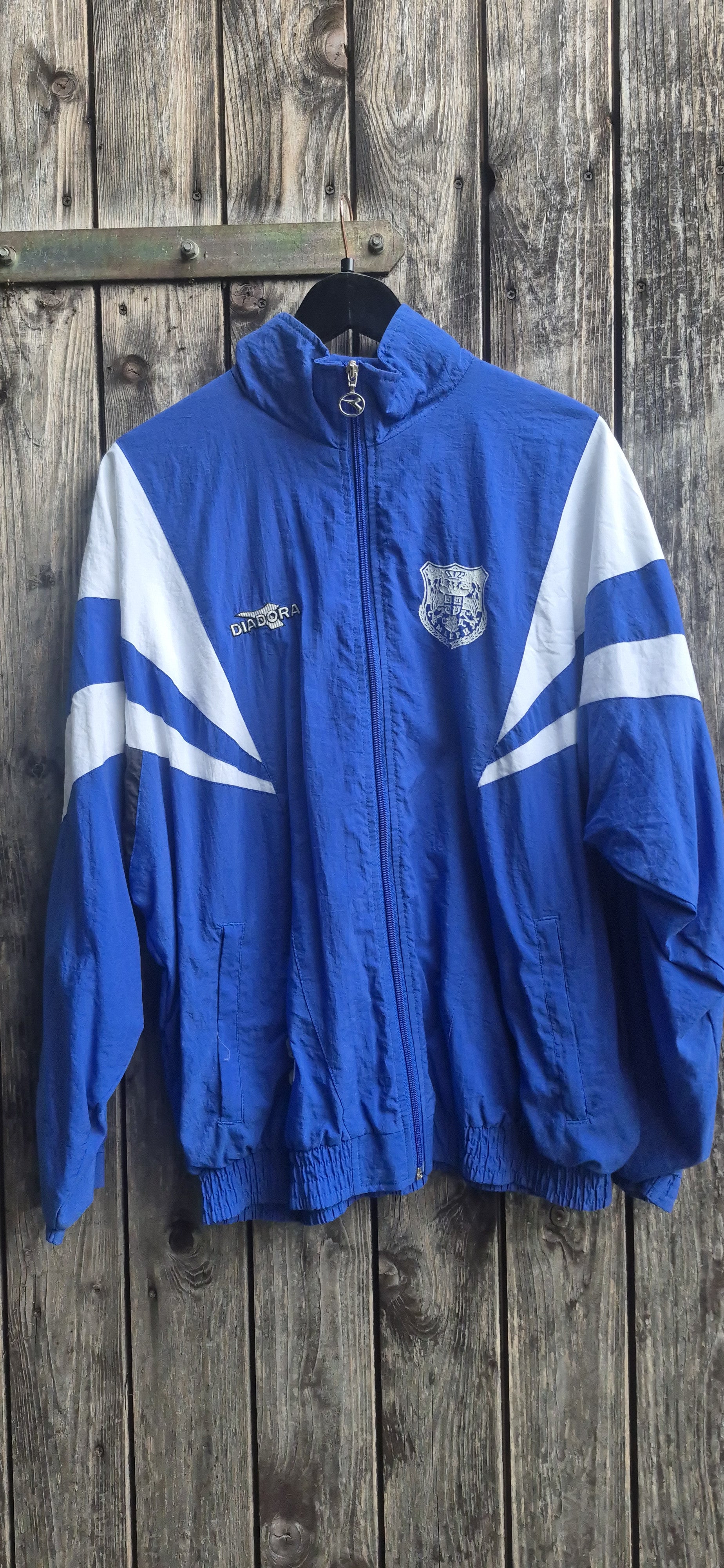 Diadora Vintage Trainingsjacke Blau – Bild 1