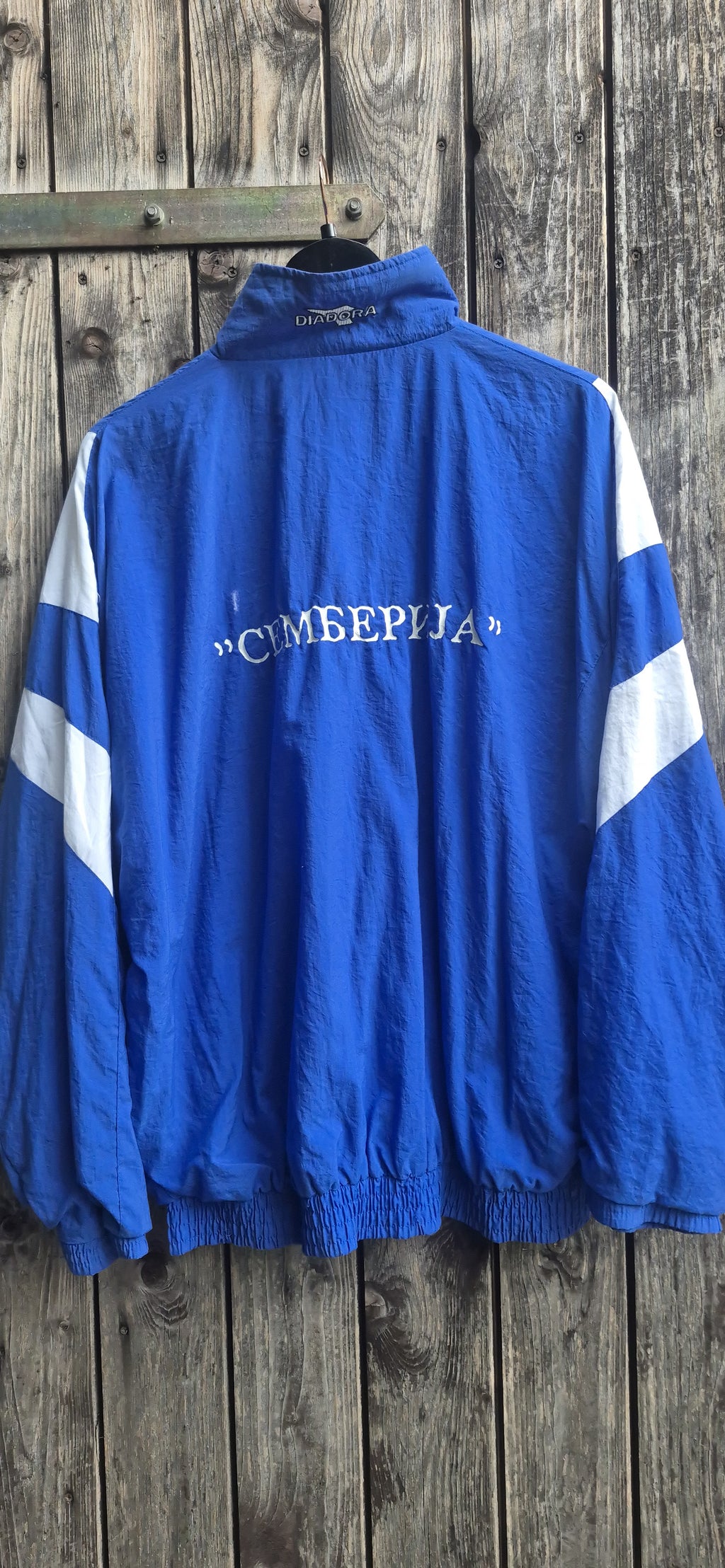 Diadora Vintage Trainingsjacke Blau – Bild 2