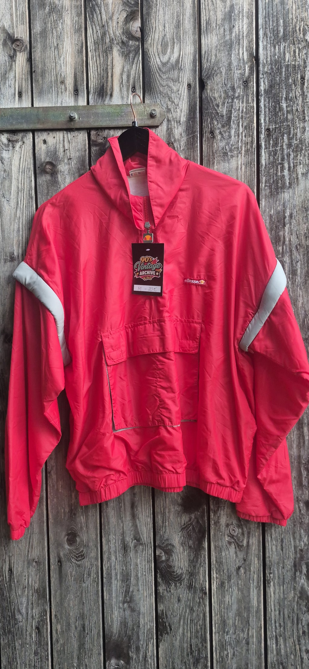 Ellesse Vintage Trainingsjacke Rot – Bild 1