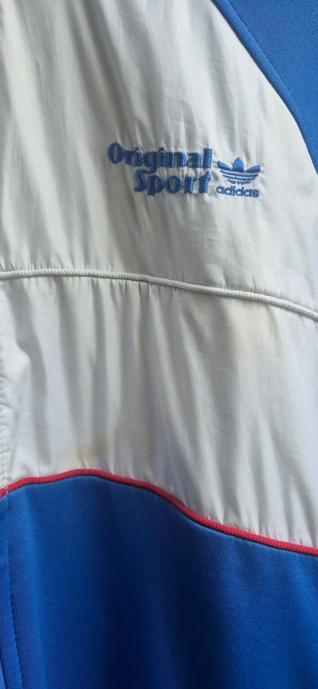 Adidas Originals Vintage Trainingsjacke Blau/Weiss – Bild 2