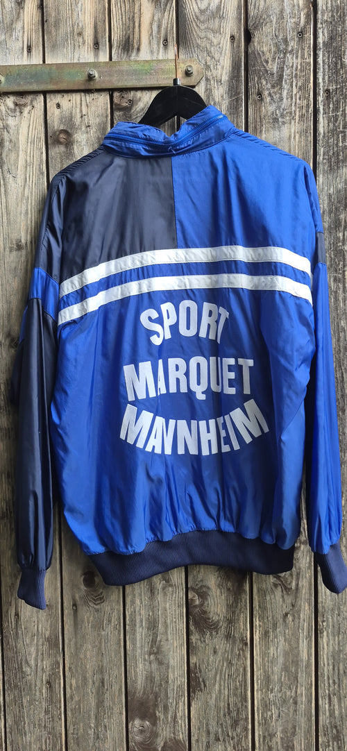 Adidas Vintage Trainingsjacke Blau – Bild 2
