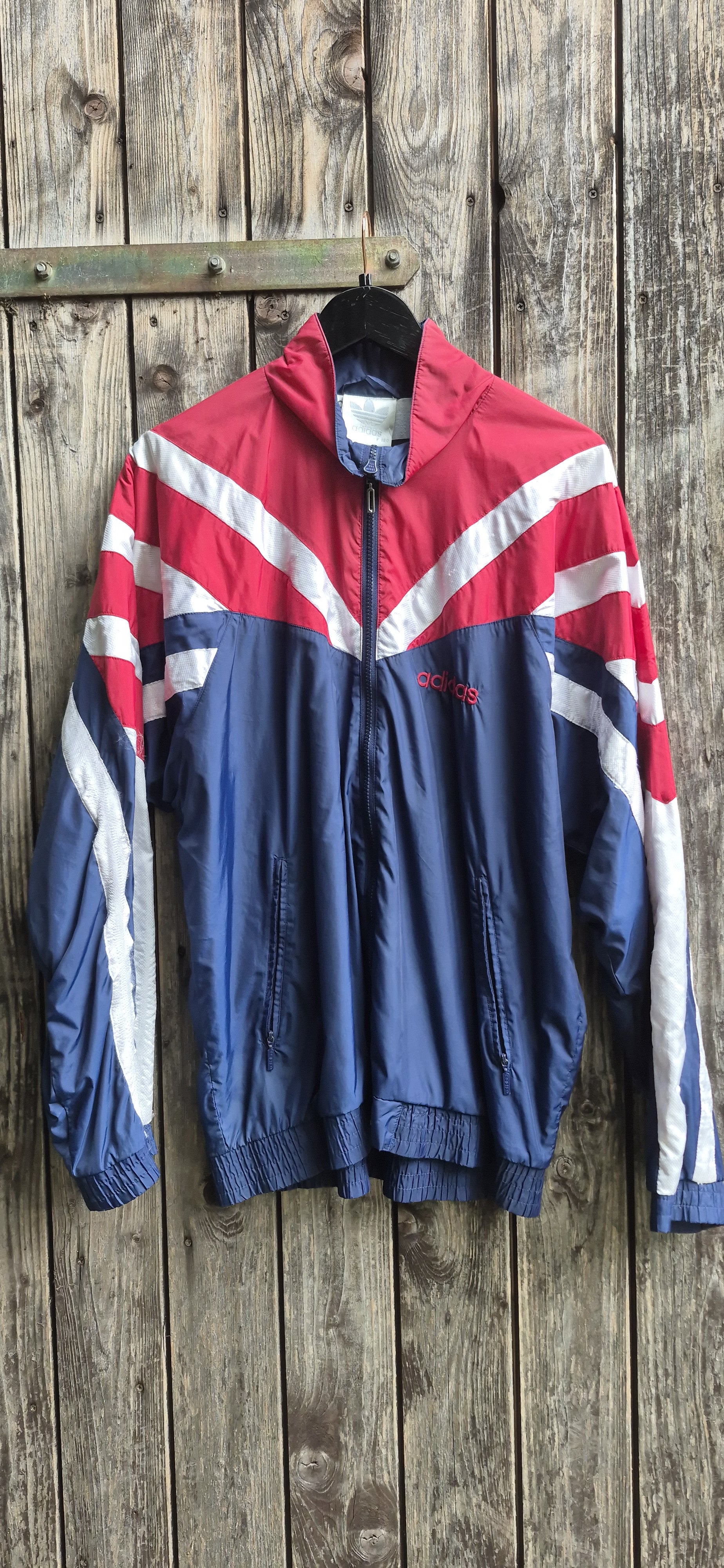 Adidas Originals Vintage Trainingsjacke Blau/Rot – Bild 1