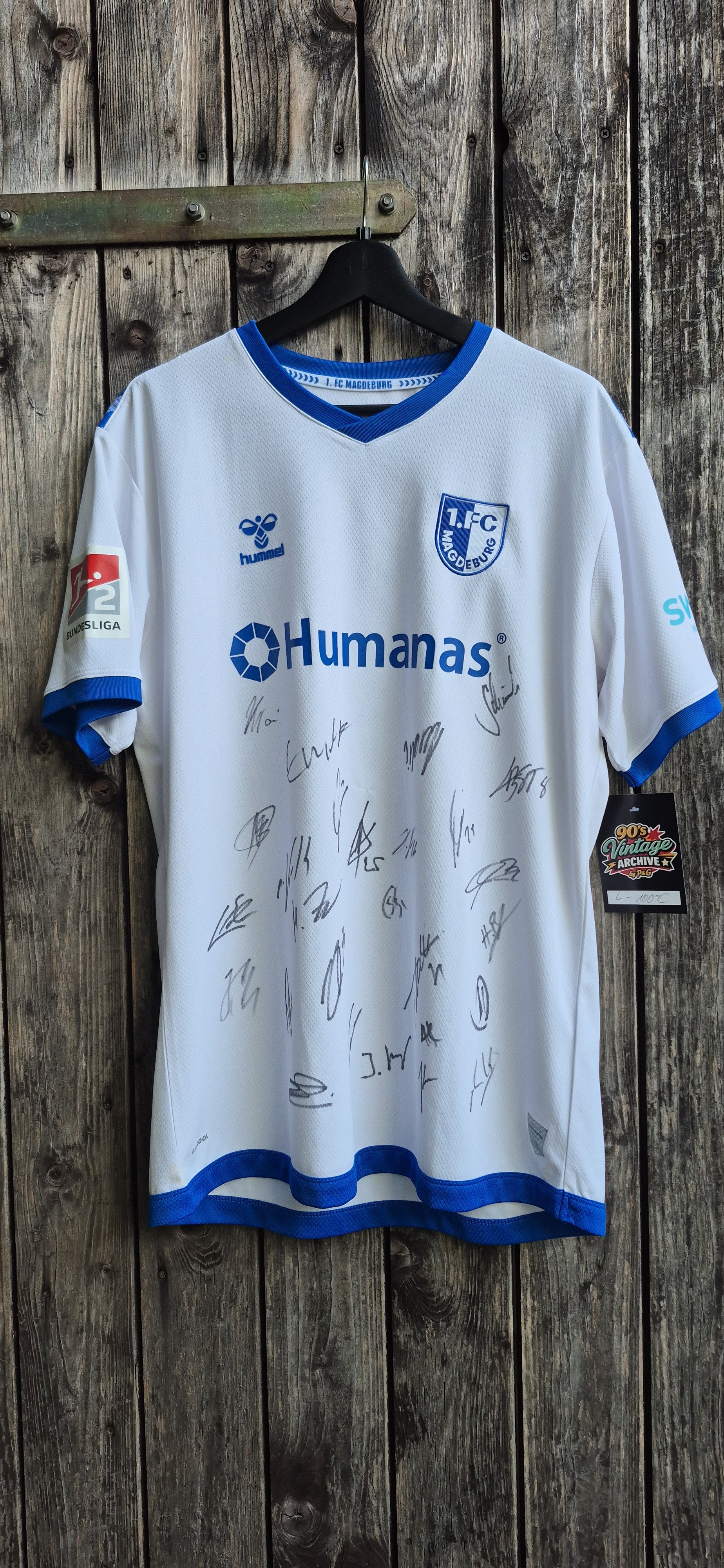 1.FC Magdeburg Vintage Trikot Weiss – Bild 1