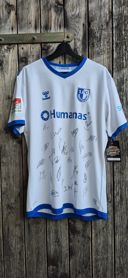 1.FC Magdeburg Vintage Trikot Weiss – Bild 1
