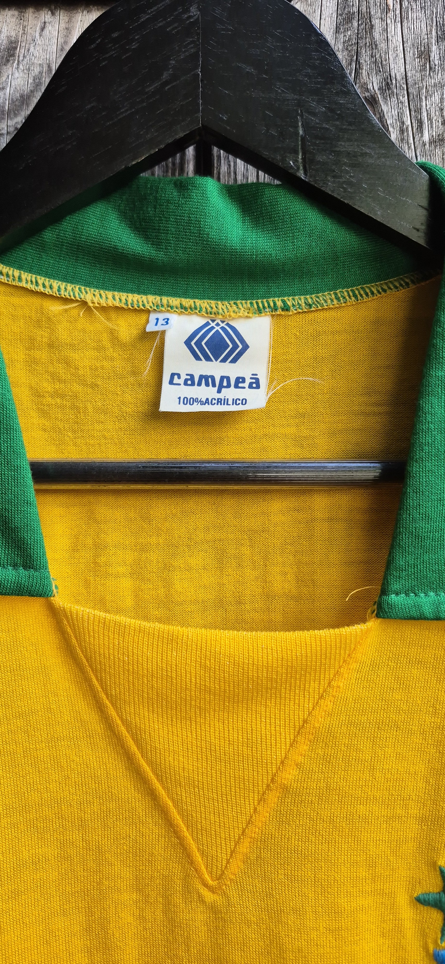 Brasilien Vintage Trikot Gelb – Bild 3
