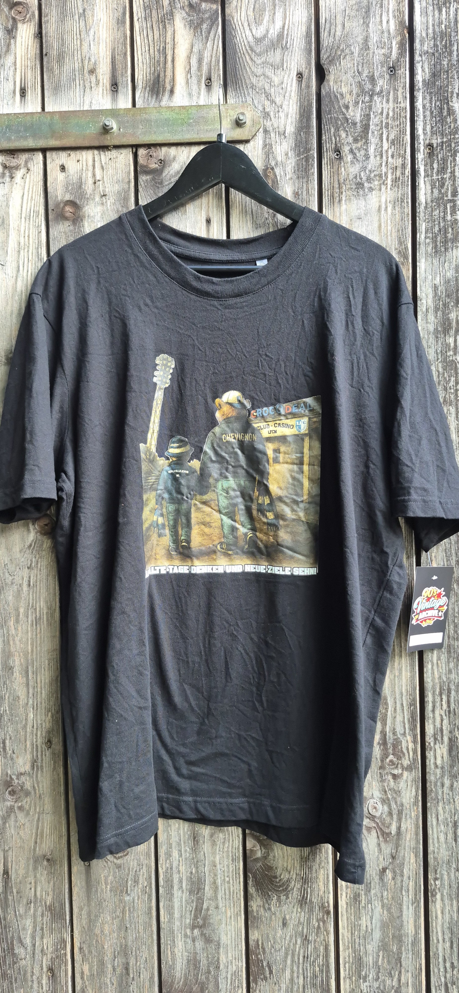 Problembär Vintage T-Shirt Schwarz – Bild 1