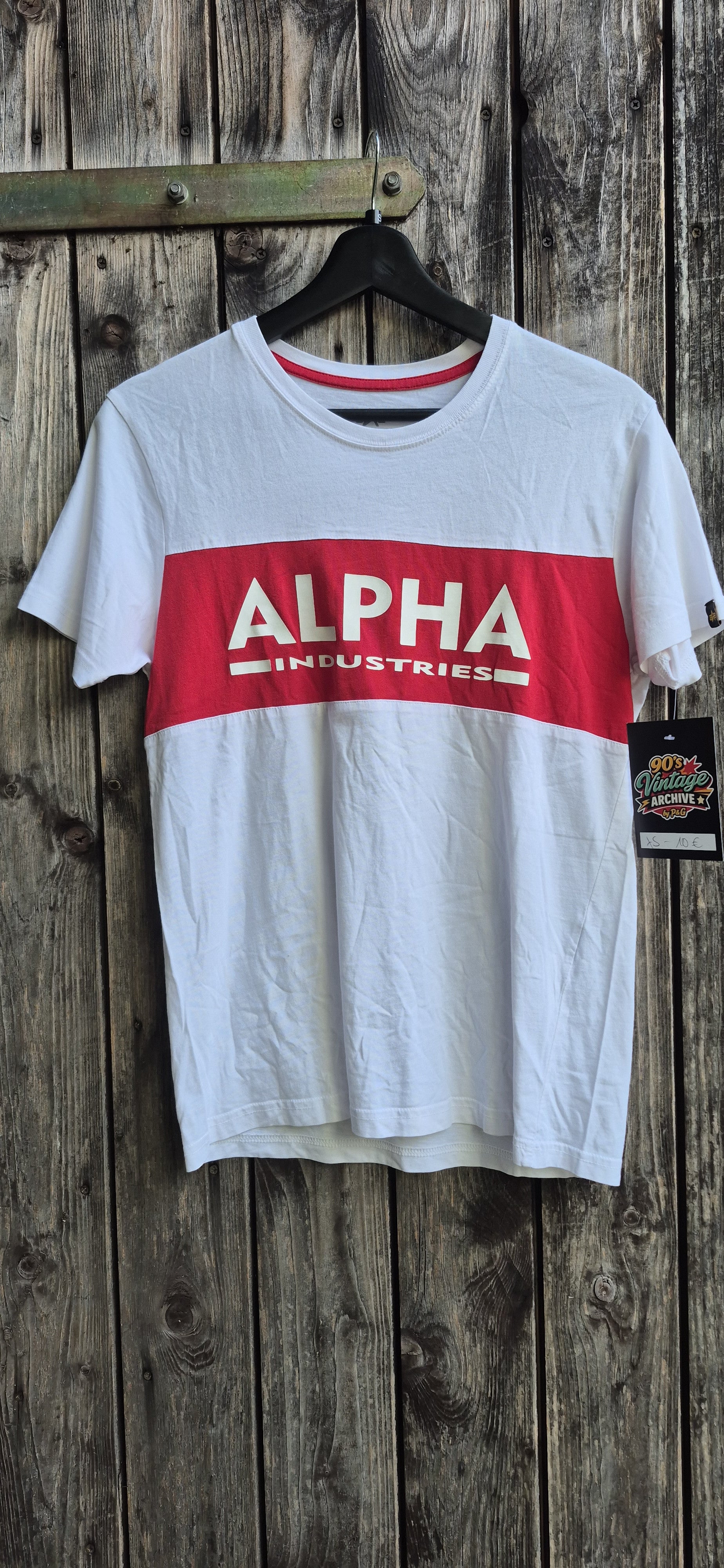 Alpha Industries Vintage T-Shirt Weiss – Bild 1