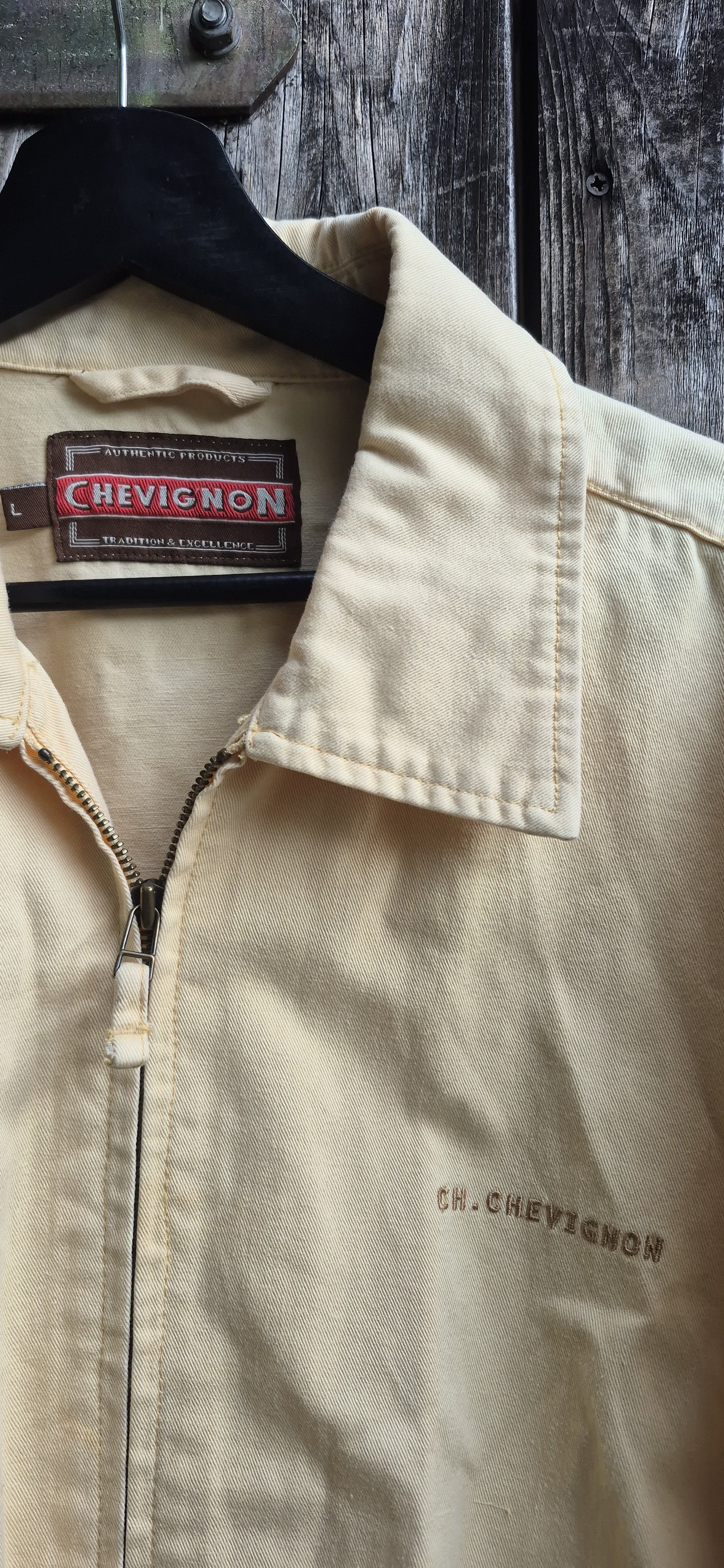 Chevignon Vintage Jacke Hellgelb – Bild 2