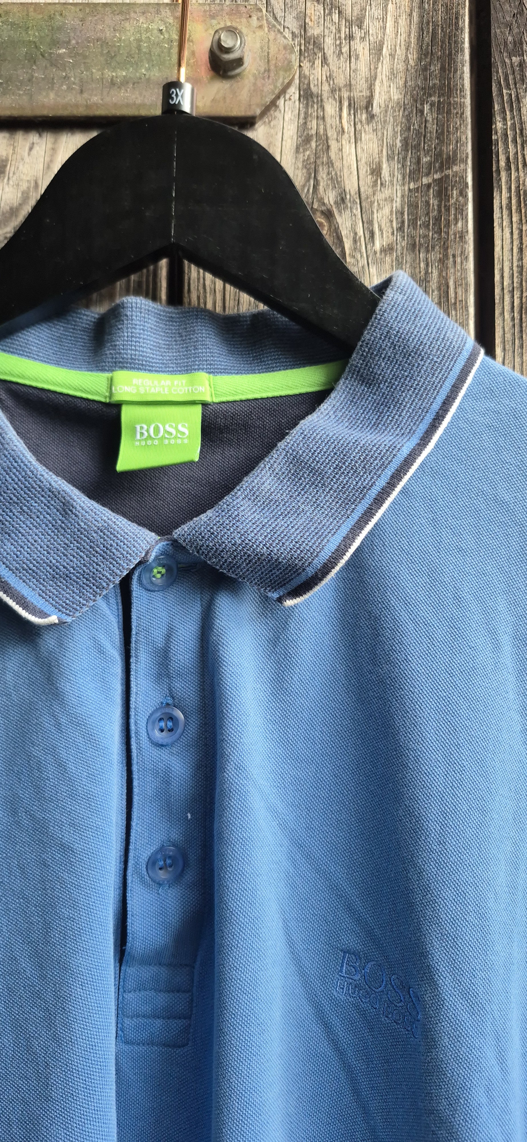 Hugo Boss Vintage Poloshirt Blau – Bild 2