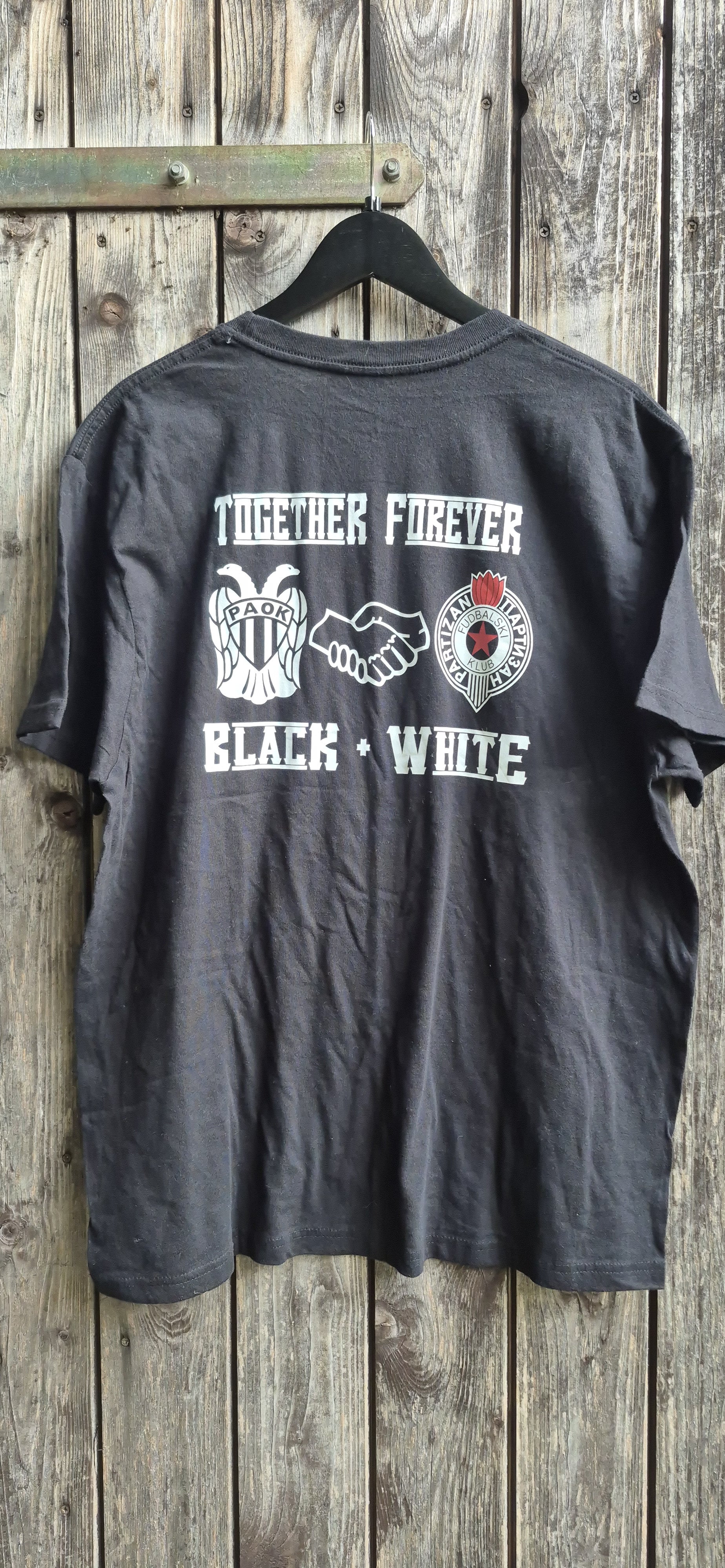 Partizan Belgrad Vintage T-Shirt Schwarz – Bild 2