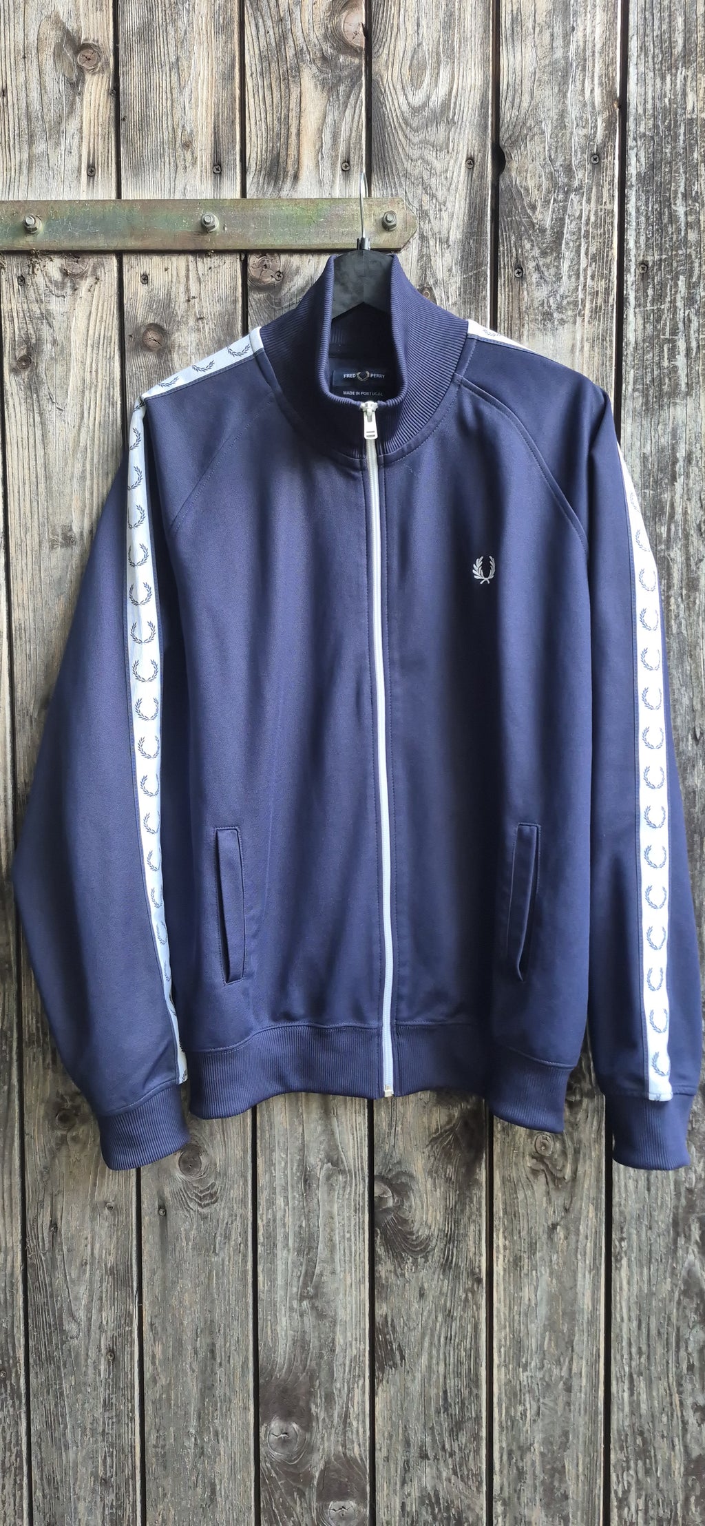 Fred Perry Vintage Trainingsjacke Dunkelblau – Bild 1