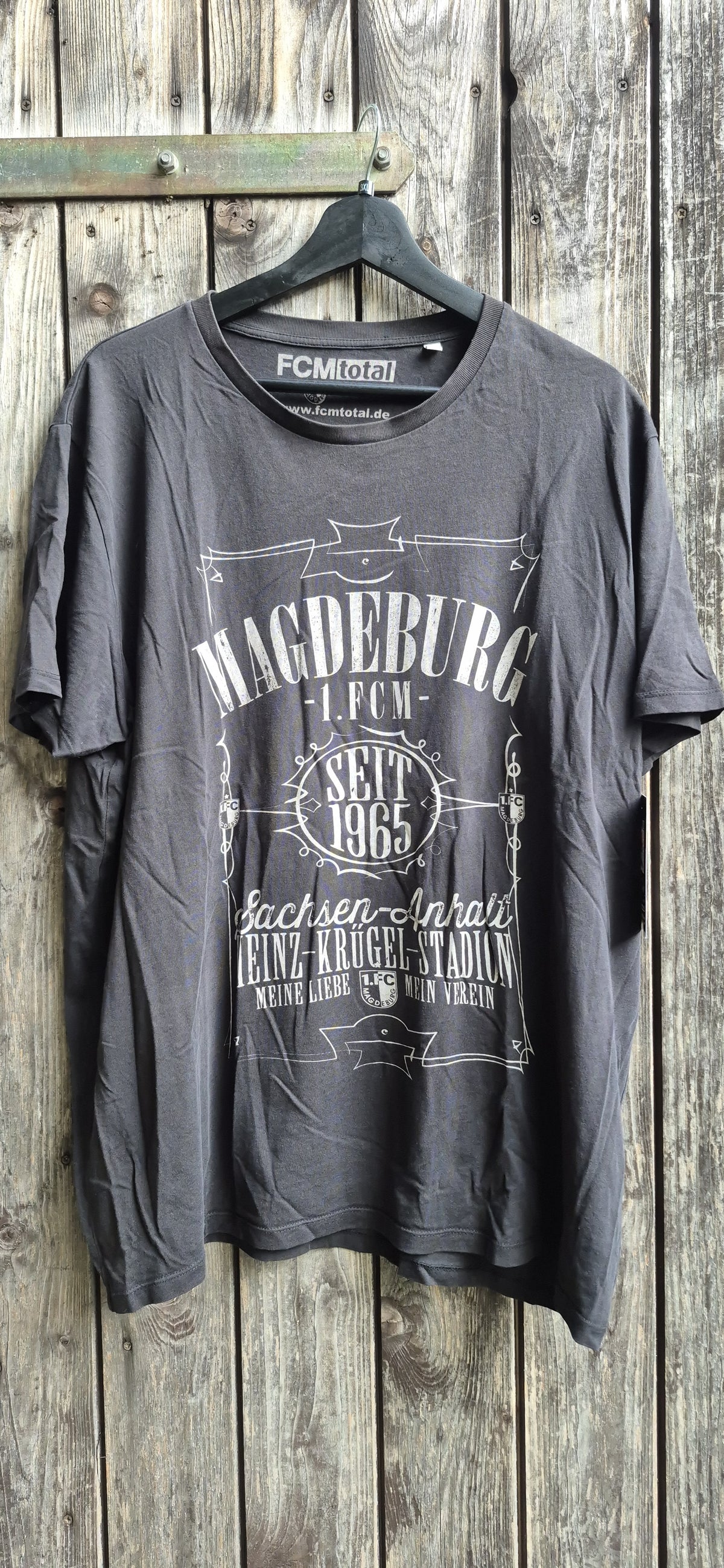 1.FC Magdeburg Vintage T-Shirt Schwarz – Bild 1