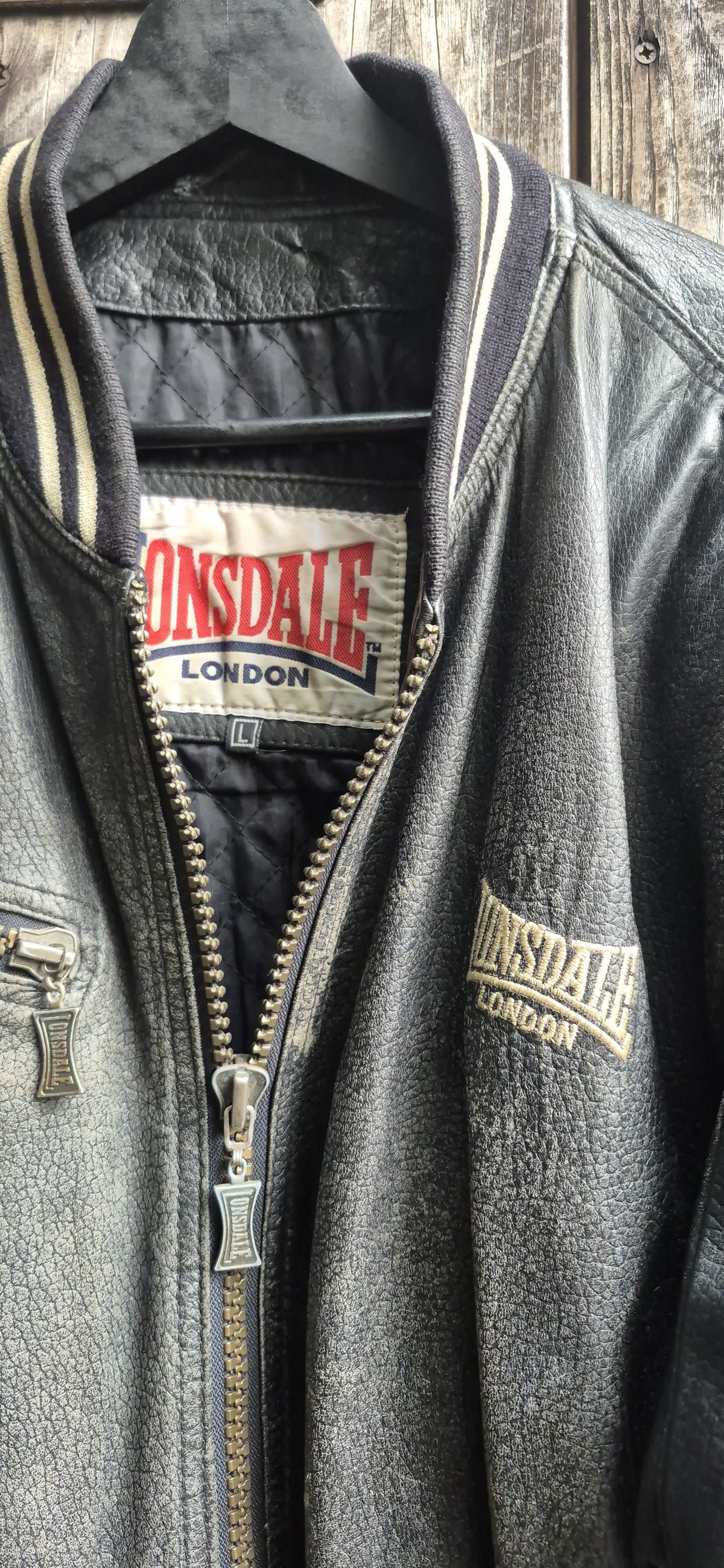 Lonsdale Vintage Jacke Schwarz – Bild 2