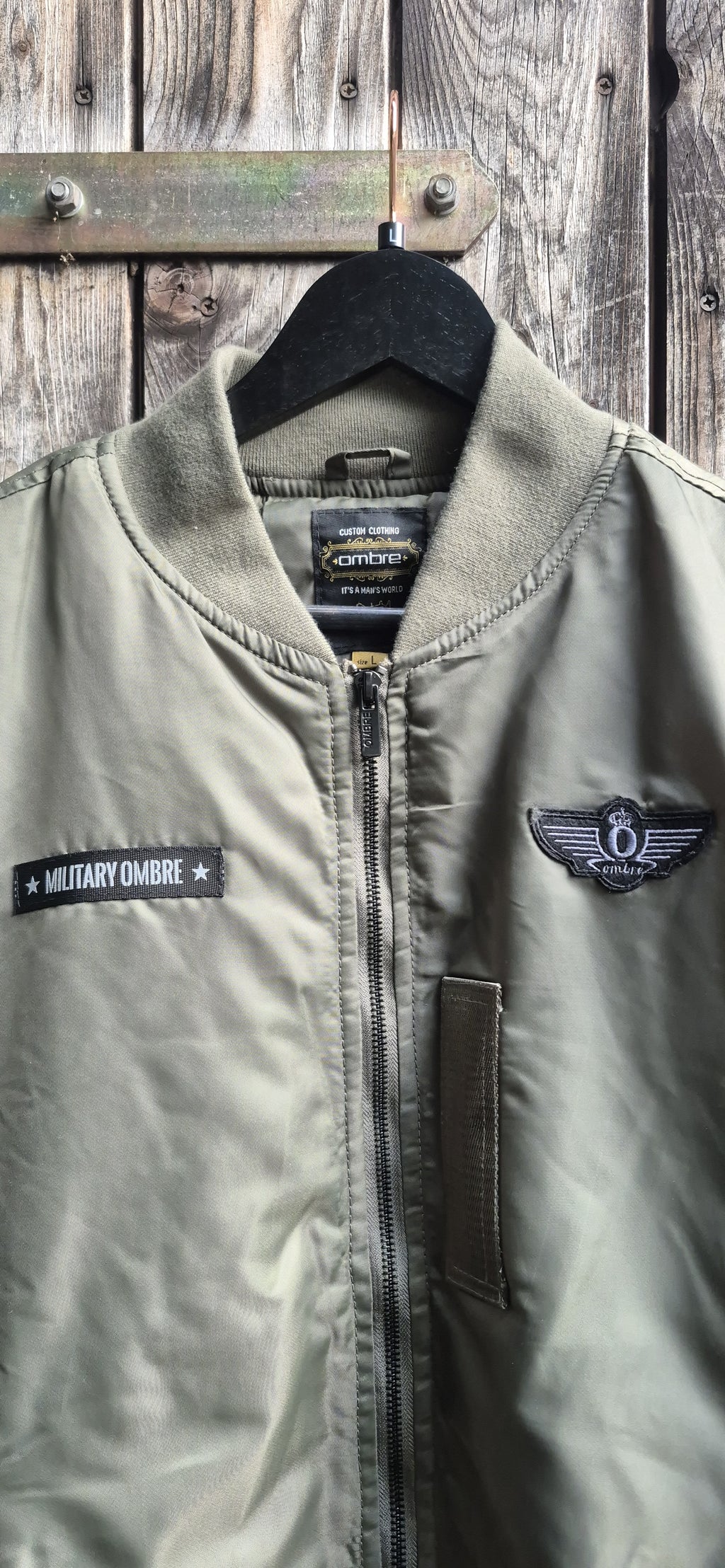 Ombre Vintage Jacke Khaki – Bild 2