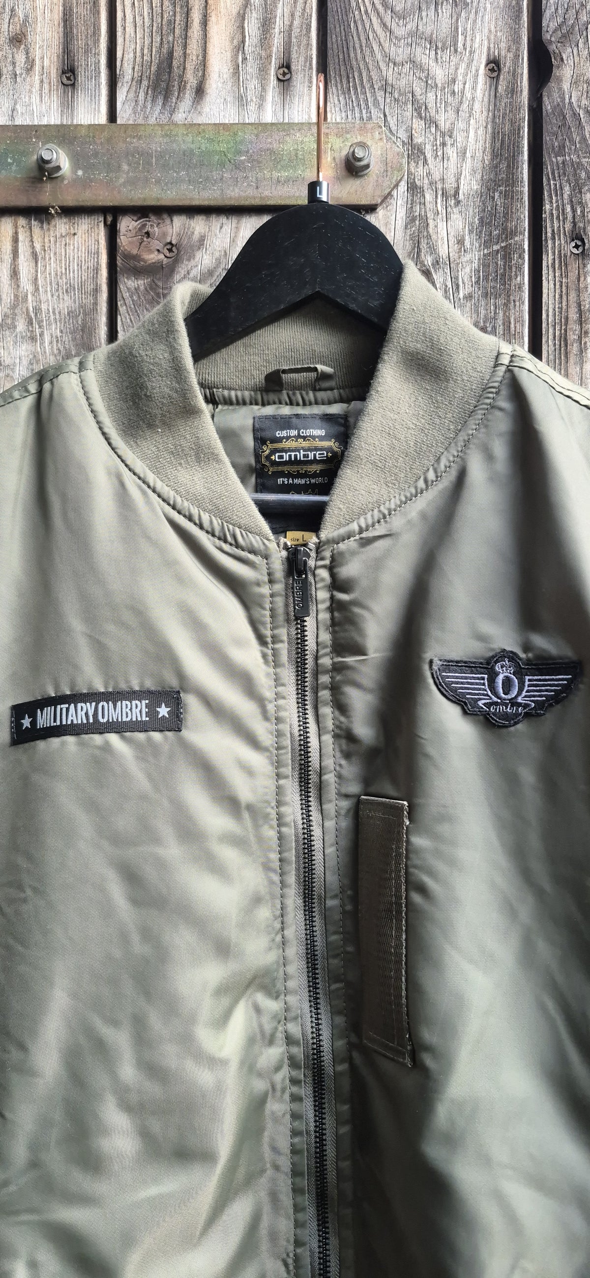Ombre Vintage Jacke Khaki – Bild 2