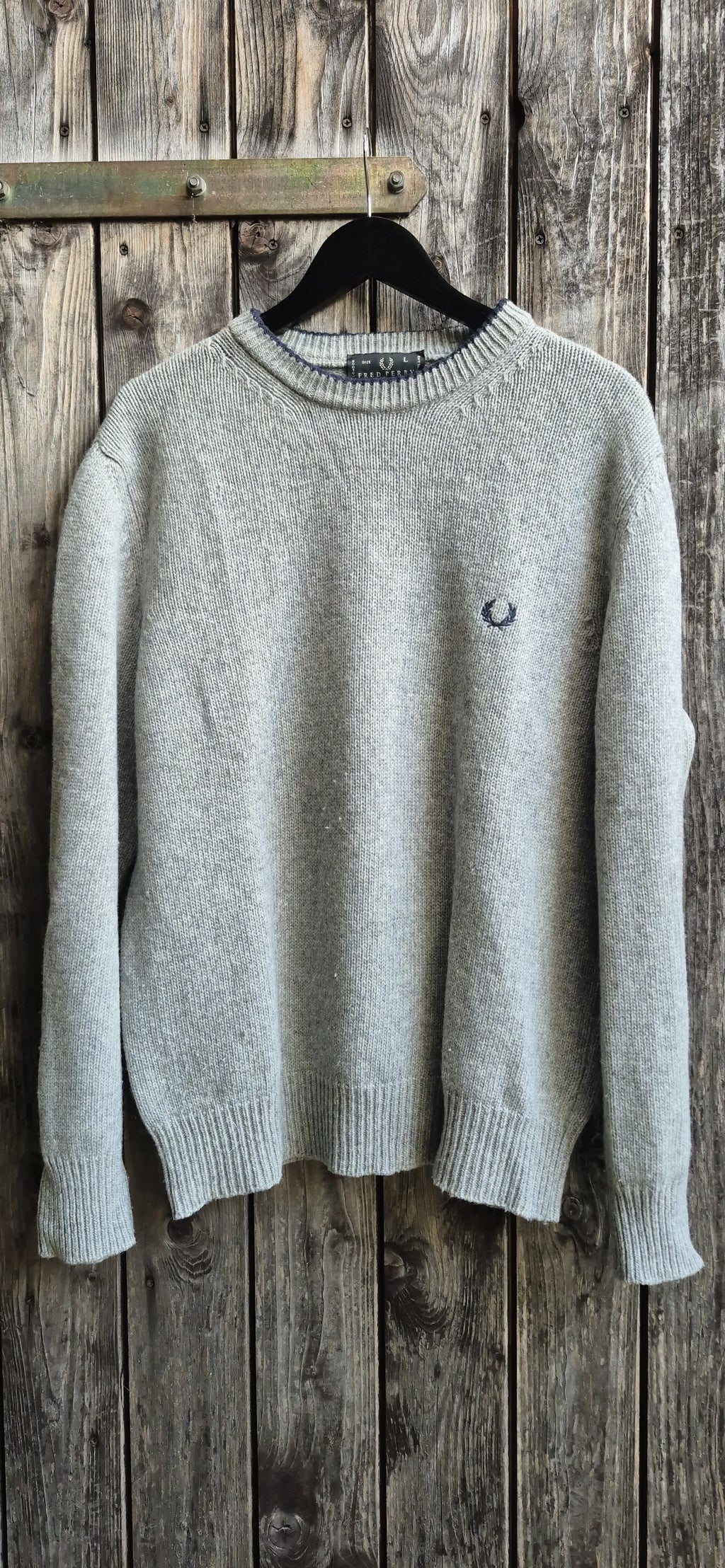 Fred Perry Vintage Sweatshirt Grau – Bild 1