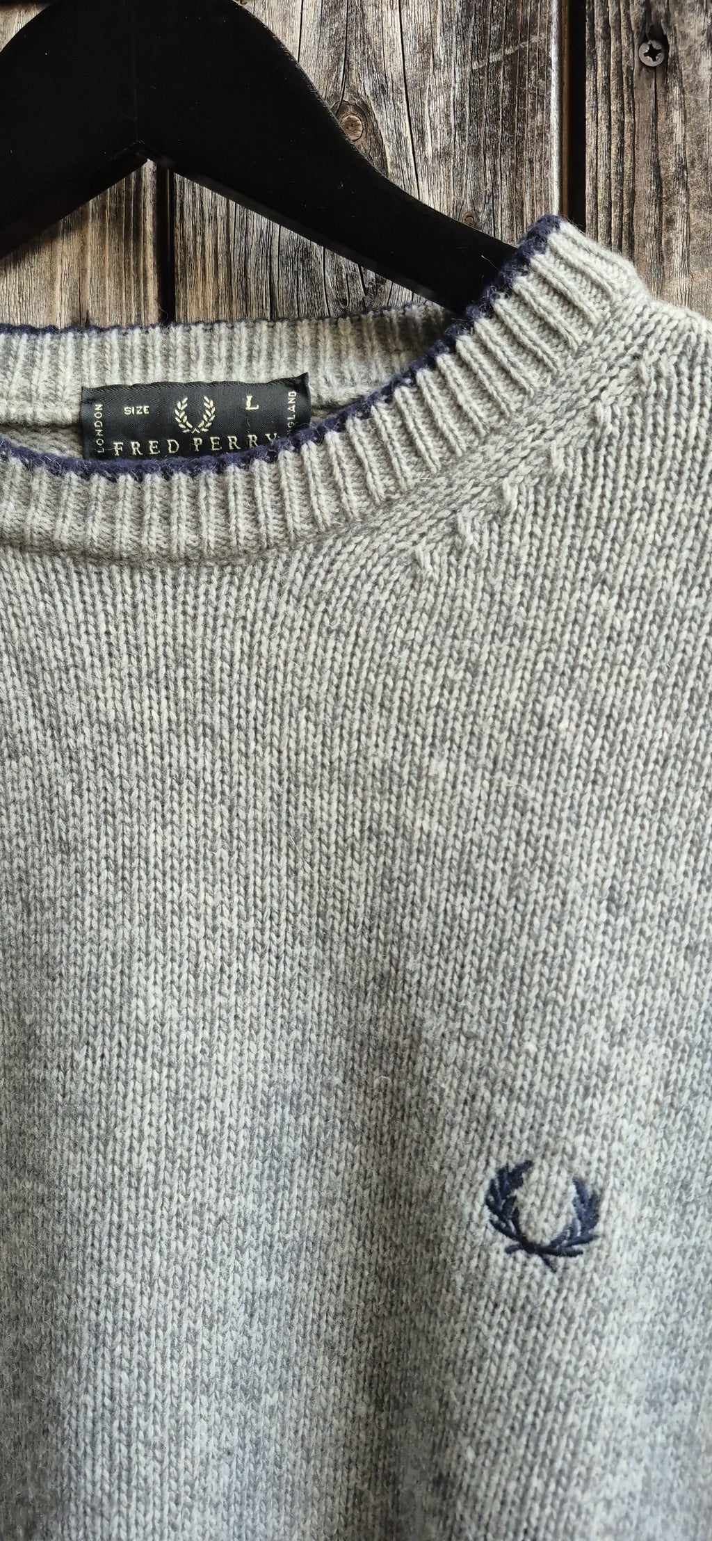 Fred Perry Vintage Sweatshirt Grau – Bild 2