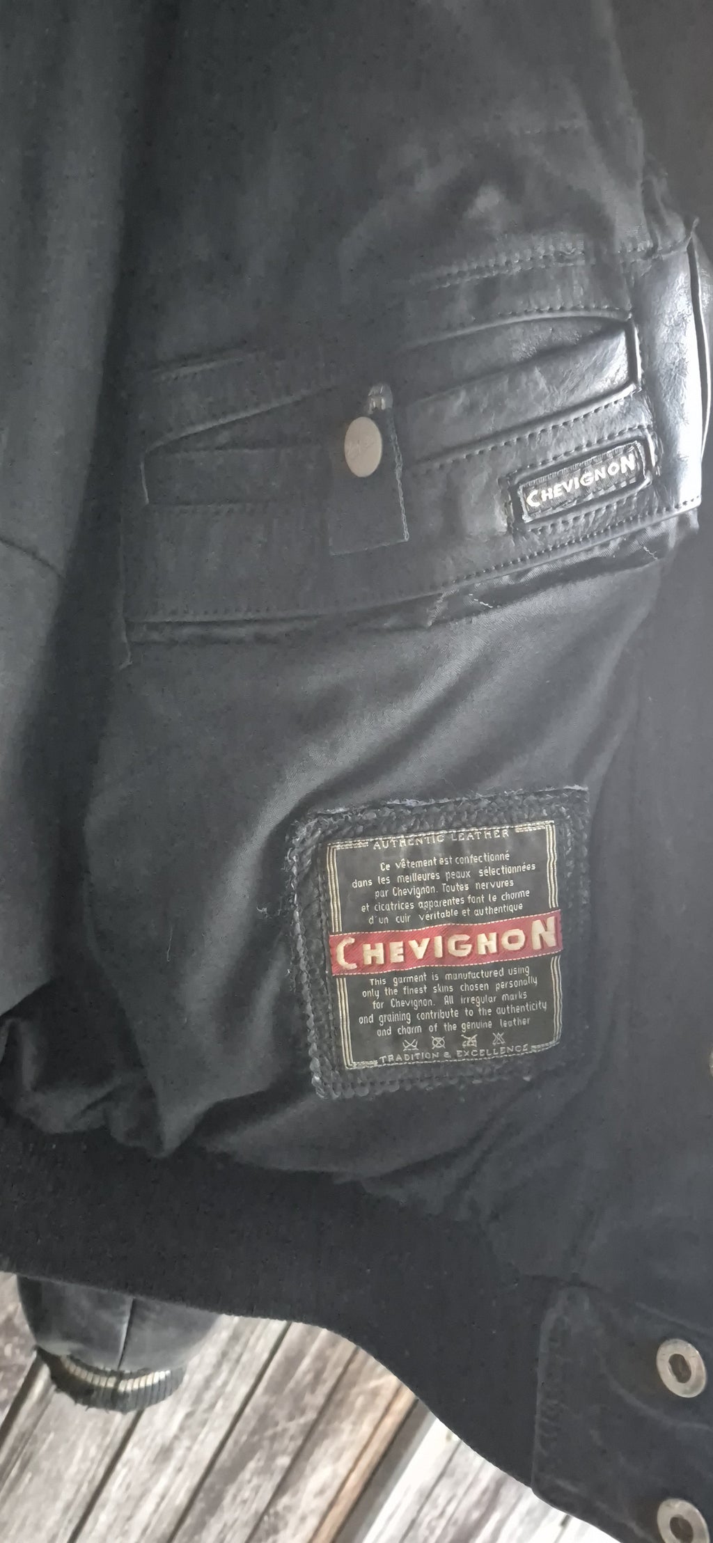 Chevignon Vintage Jacke Schwarz – Bild 3