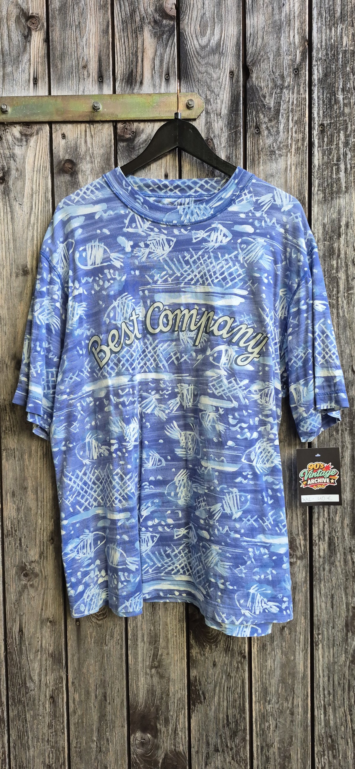 Best Company Vintage T-Shirt Blau – Bild 1