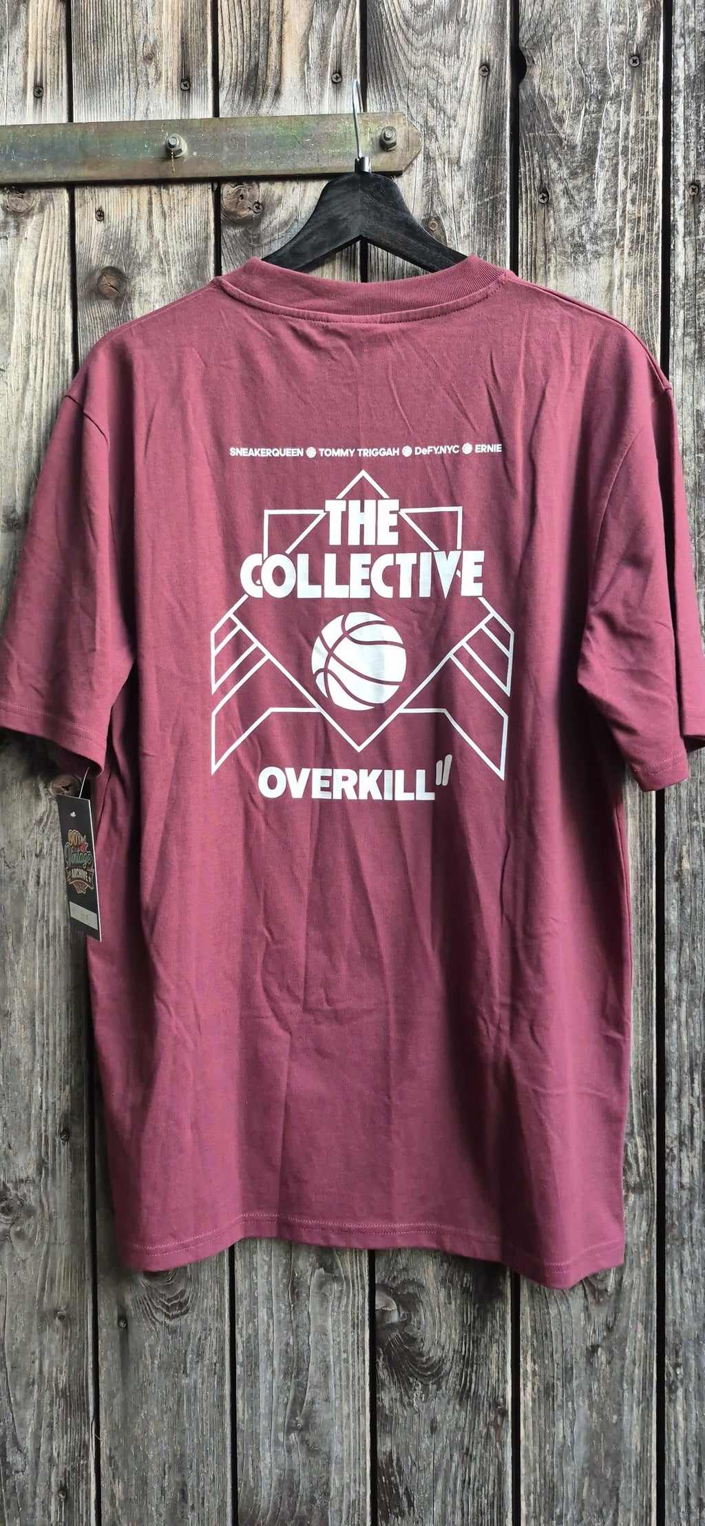 Overkill Vintage T-Shirt Weinrot – Bild 3