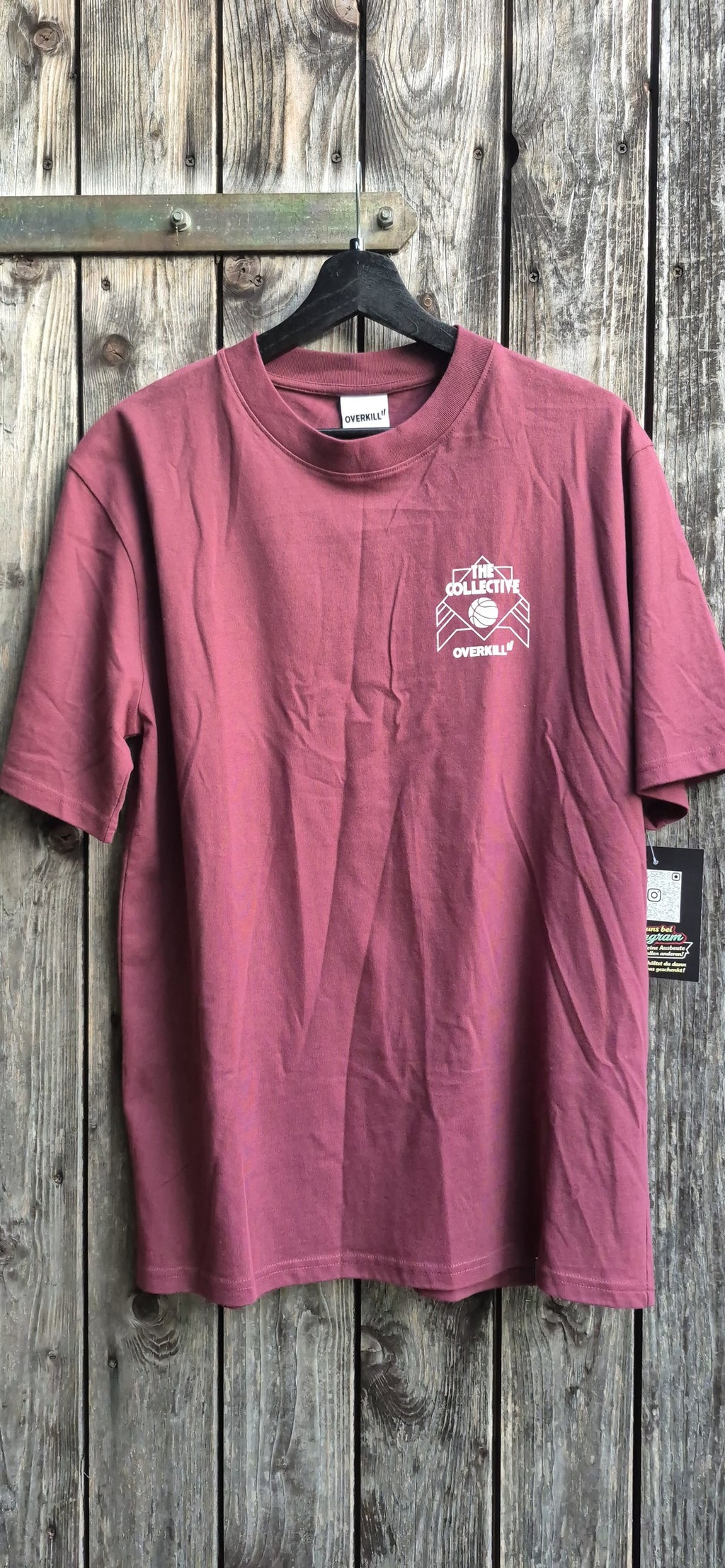 Overkill Vintage T-Shirt Weinrot – Bild 1