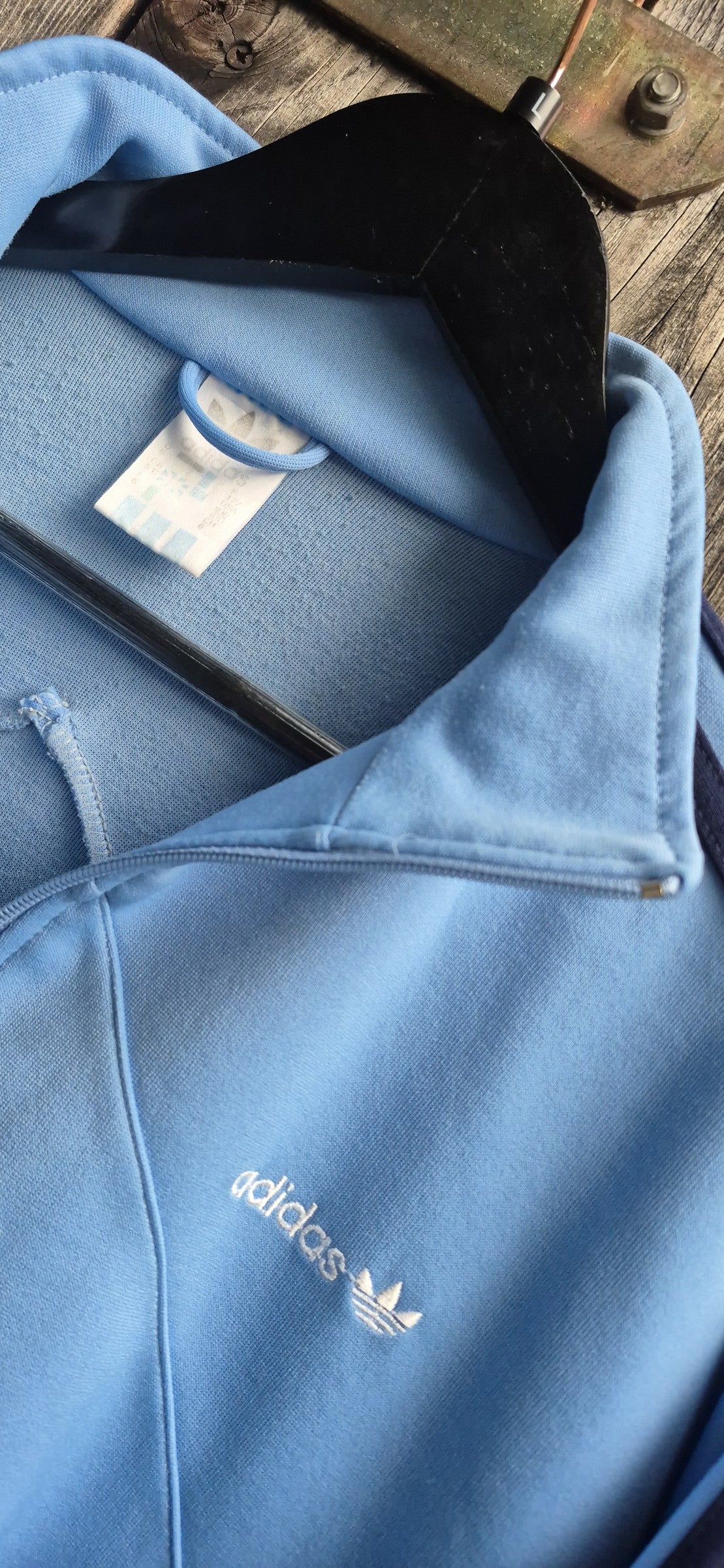 Adidas Originals Vintage Trainingsjacke Blau – Bild 2